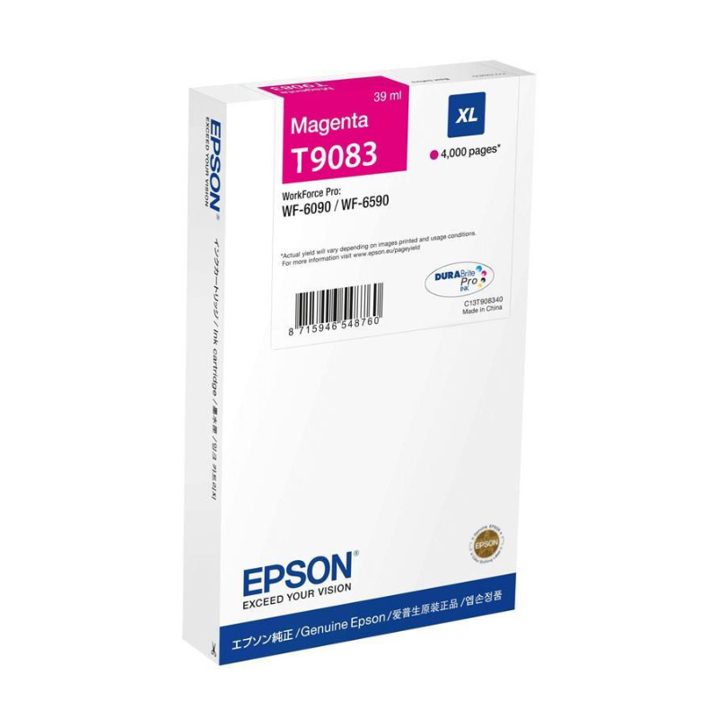 Genuine Epson T9083 Magenta Ink Cartridge