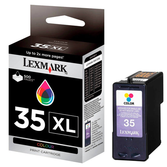 Genuine Lexmark 35XL High Yield Colour Ink Cartridge (VAT Included) - Free P+P