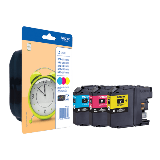 Genuine Brother LC-125XL Cyan/Magenta/Yellow Ink Cartridge Multipack