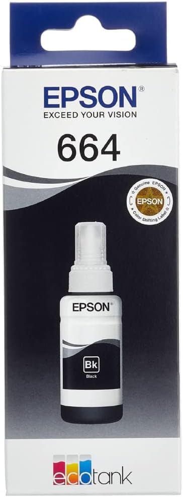 Genuine Epson 664 Black Ink Bottle