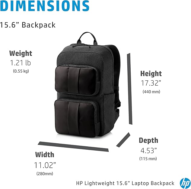 HP 15.6 inch Lightweight Laptop Backpack