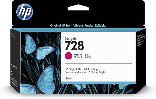 Genuine HP 728 Magenta Ink Cartridge 130ml F9J66A