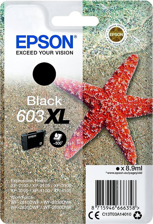 Genuine Epson 603XL High Capacity Black Ink Cartridge