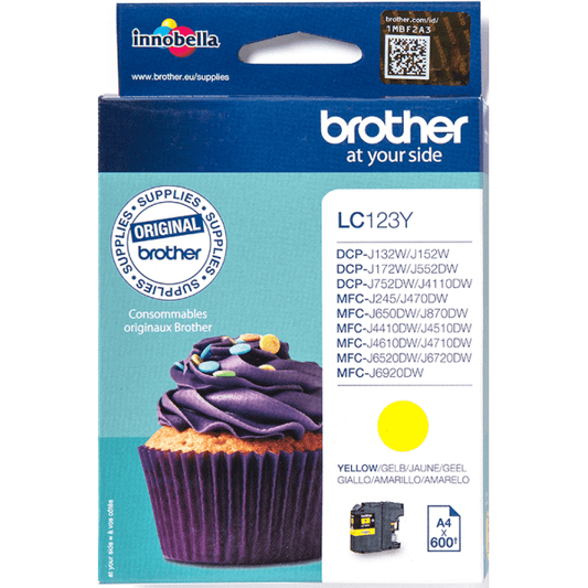 Genuine Brother LC123Y Yellow Ink Cartridge