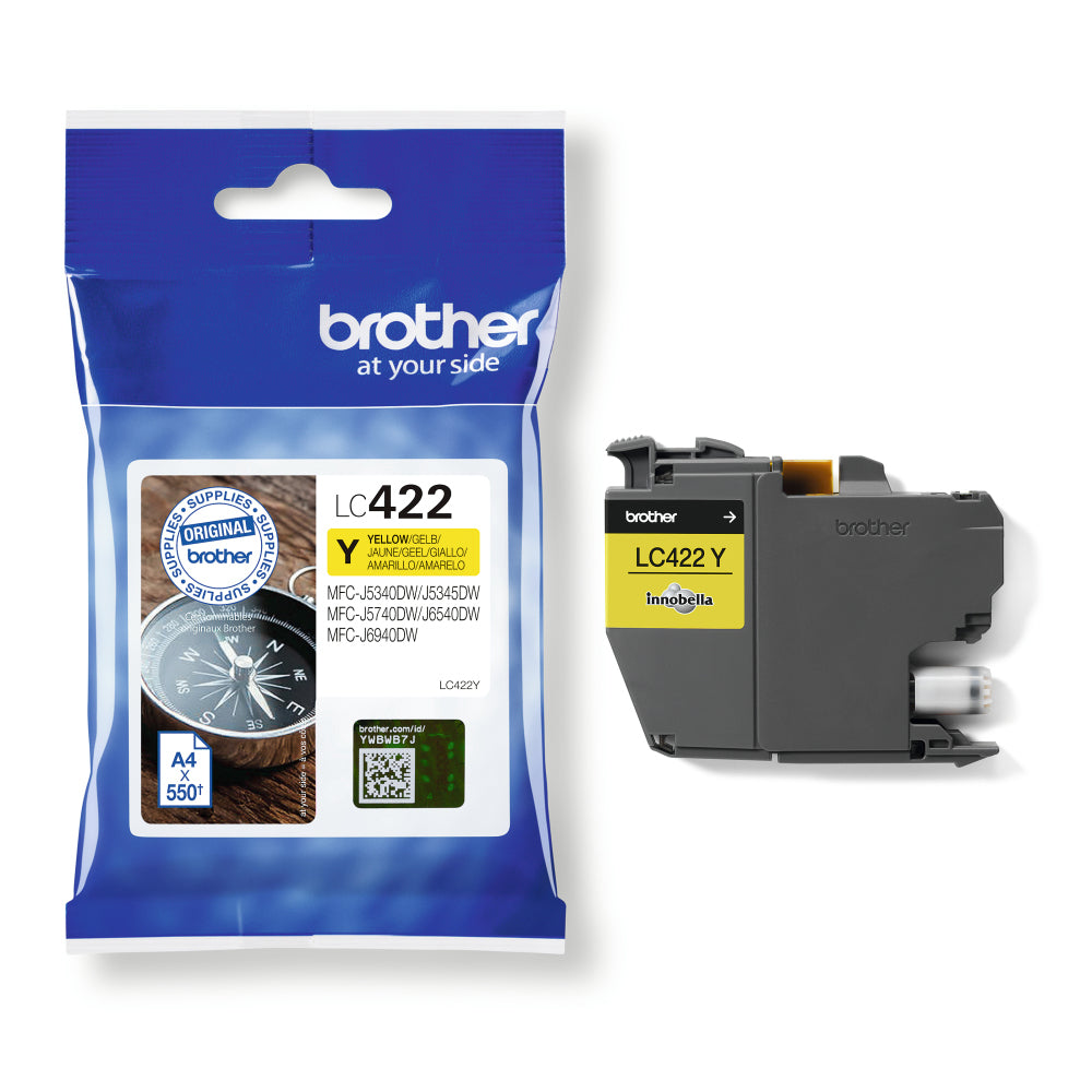 Genuine Brother 422 Yellow Ink Cartridge