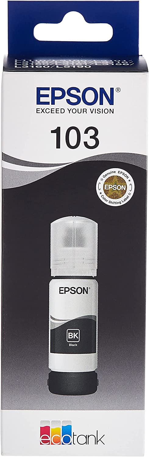 Genuine Epson 103 Black Ink Bottle – Ink Robot