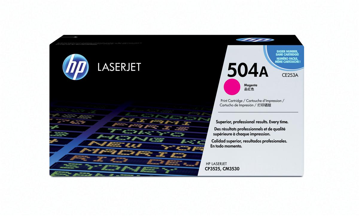 Genuine HP CE253A (504A) Magenta Printer Toner Cartridge