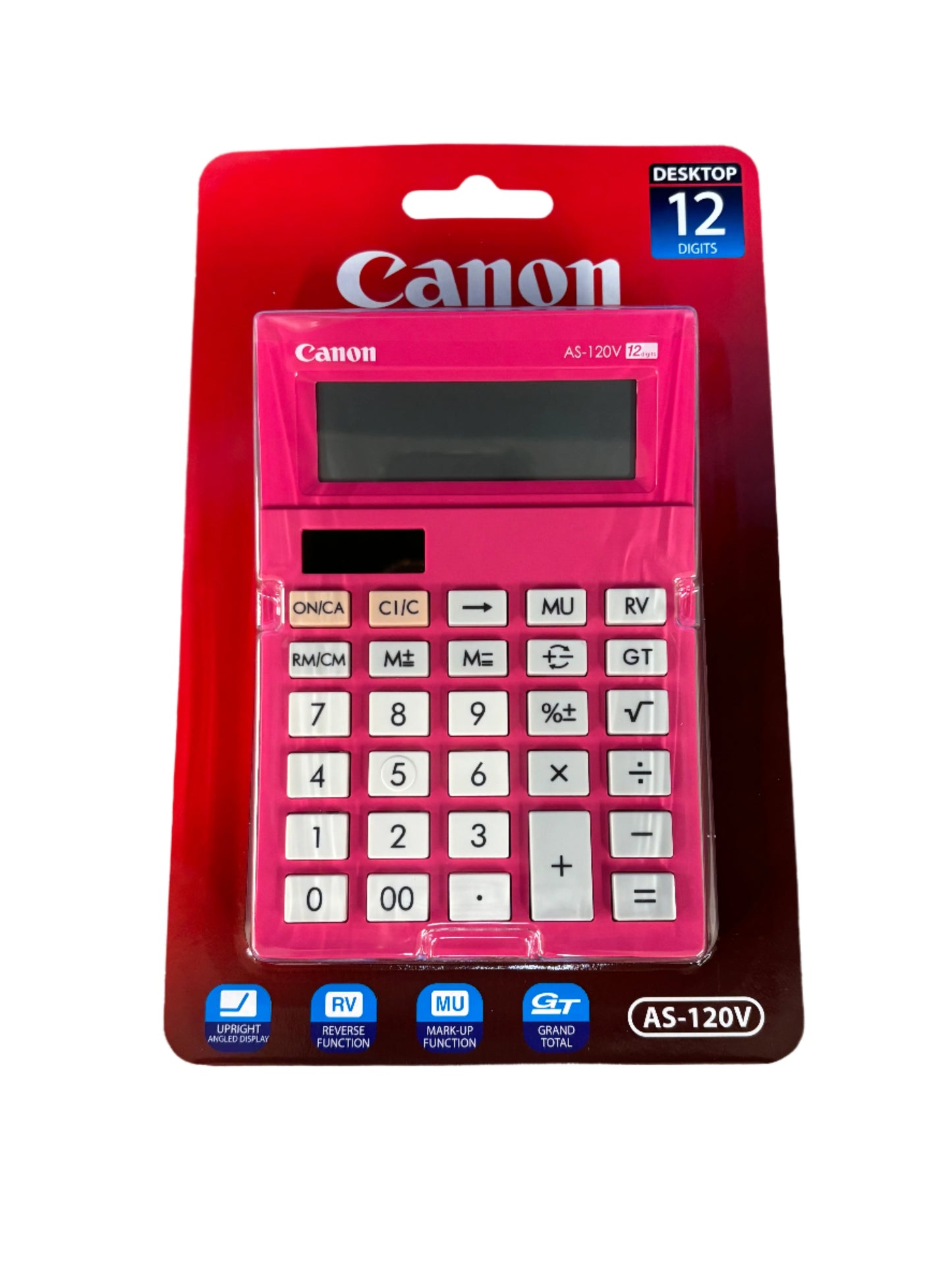 Canon AS-120V 12 Digit Calculator - Pink