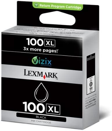 Genuine Lexmark 100XL Black Ink Cartridges 14N1068E