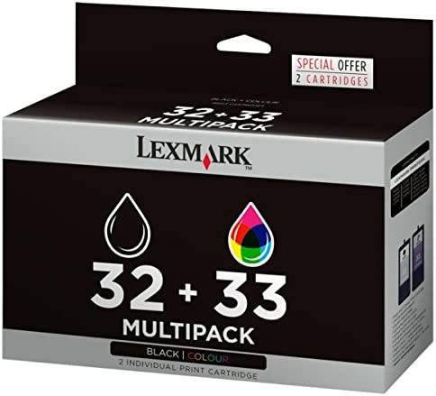 Genuine Lexmark 32 33 Black and Colour Ink Cartridge