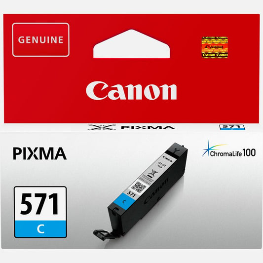 Genuine Canon CLI-571C Cyan Ink Cartridge