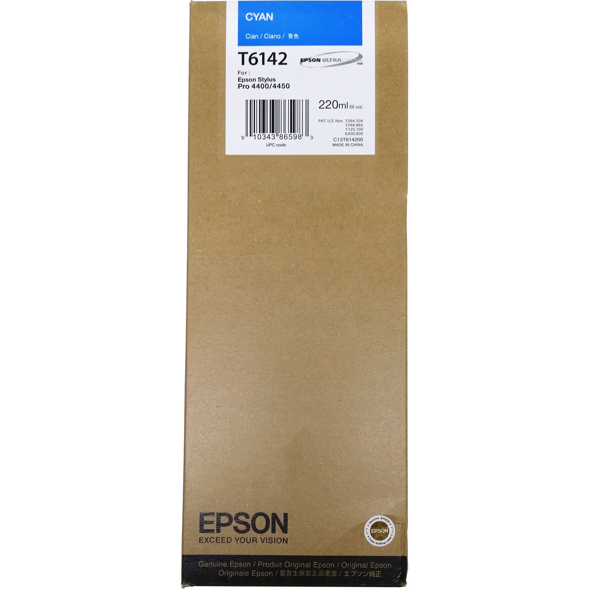 Genuine Epson T6142 Cyan Ink Cartridge C13T614200 – Ink Robot