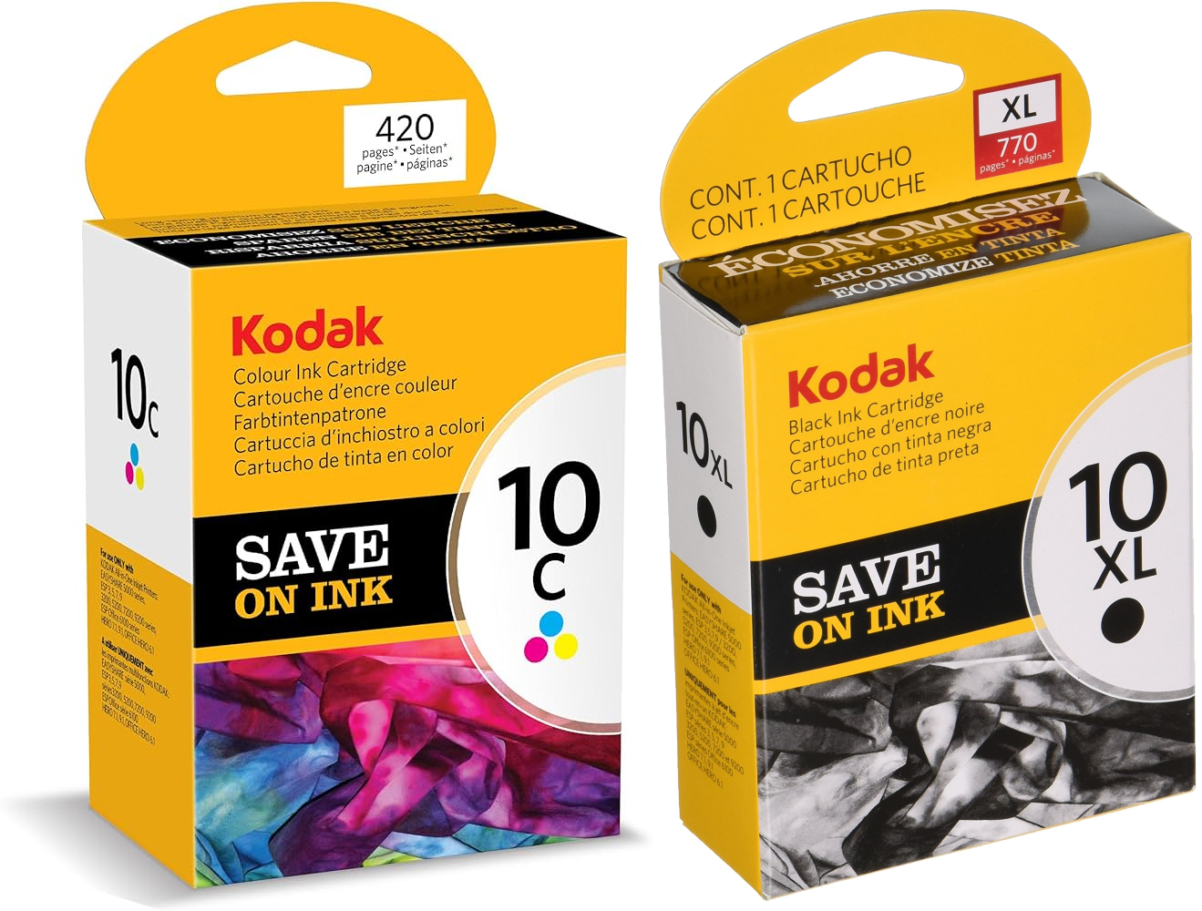 Genuine Kodak 10XL Black 10C Colour Ink Cartridge Twin Pack