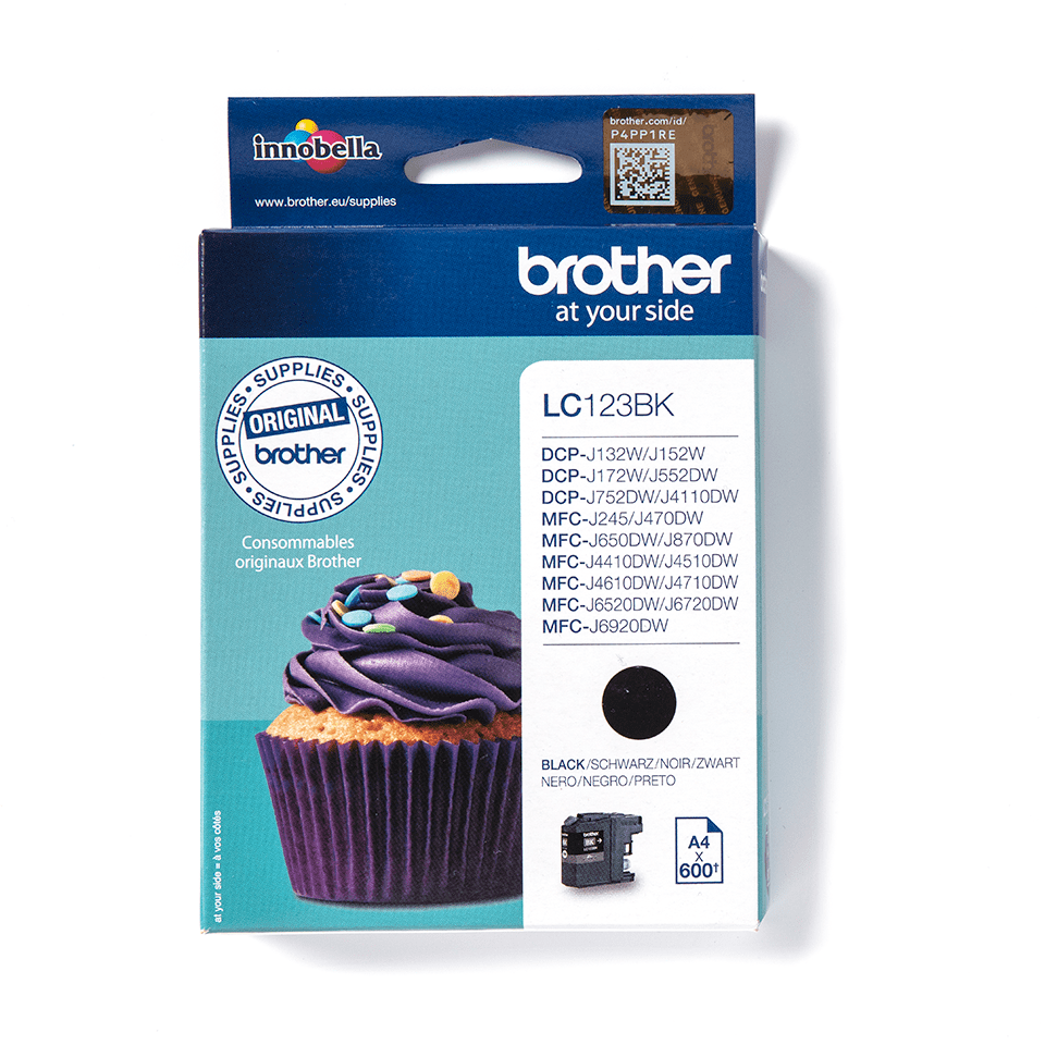 Genuine Brother LC123BK Black Ink Cartridge