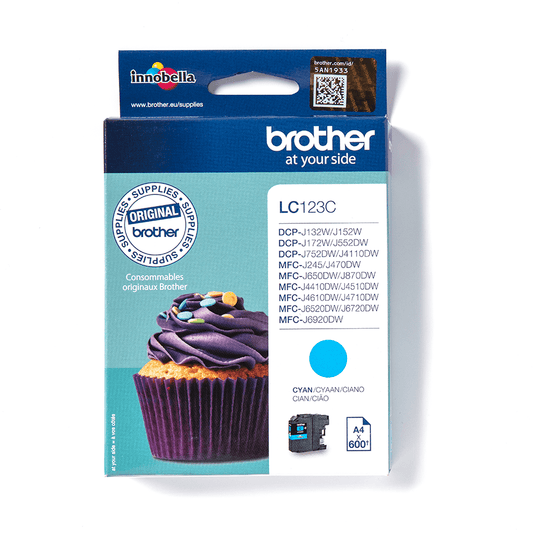 Genuine Brother LC123C Cyan Ink Cartridge