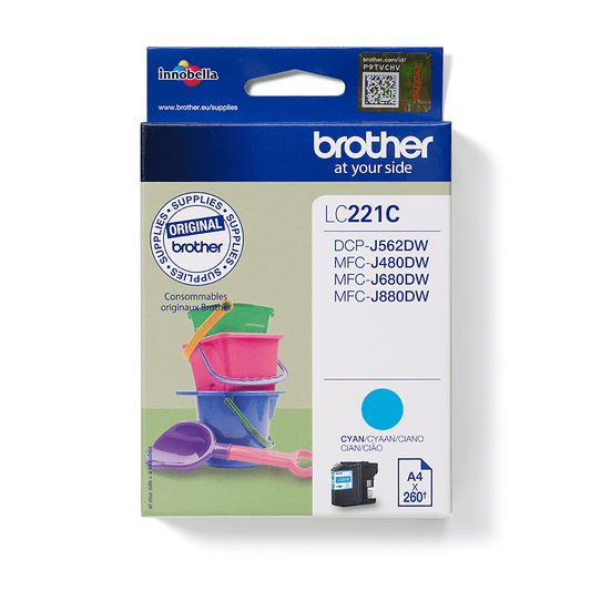 Genuine Brother LC221 Cyan Ink Cartridge