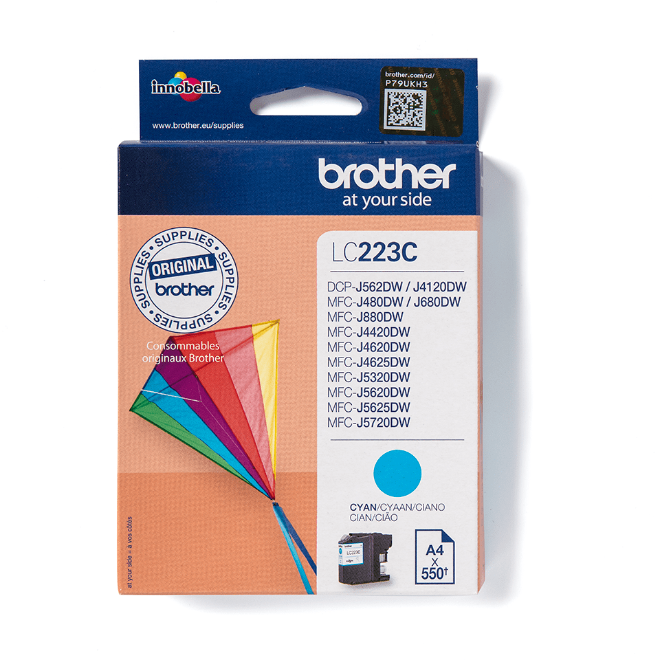 Genuine Brother LC223C Cyan Ink Cartridge