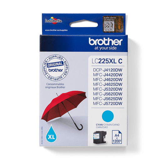 Genuine Brother LC225XL Cyan High Capacity Ink Cartridge