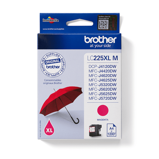 Genuine Brother LC225XL Magenta High Capacity Ink Cartridge