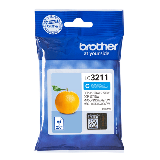 Genuine Brother LC3211 Cyan Ink Cartridge