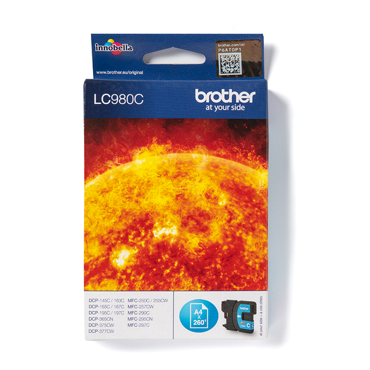 Genuine Brother LC980 Cyan Ink Cartridge