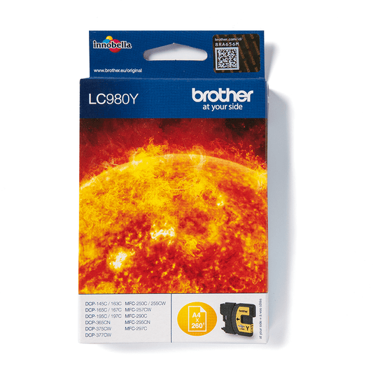 Genuine Brother LC980 Yellow Ink Cartridge