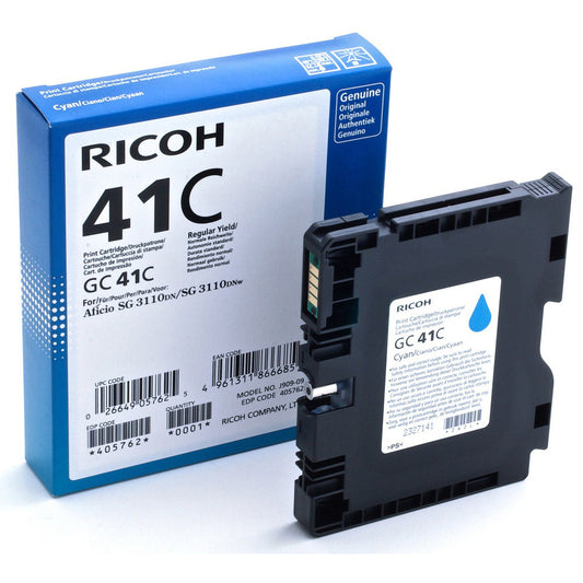 Genuine Ricoh GC41C Cyan Ink Cartridge 405762