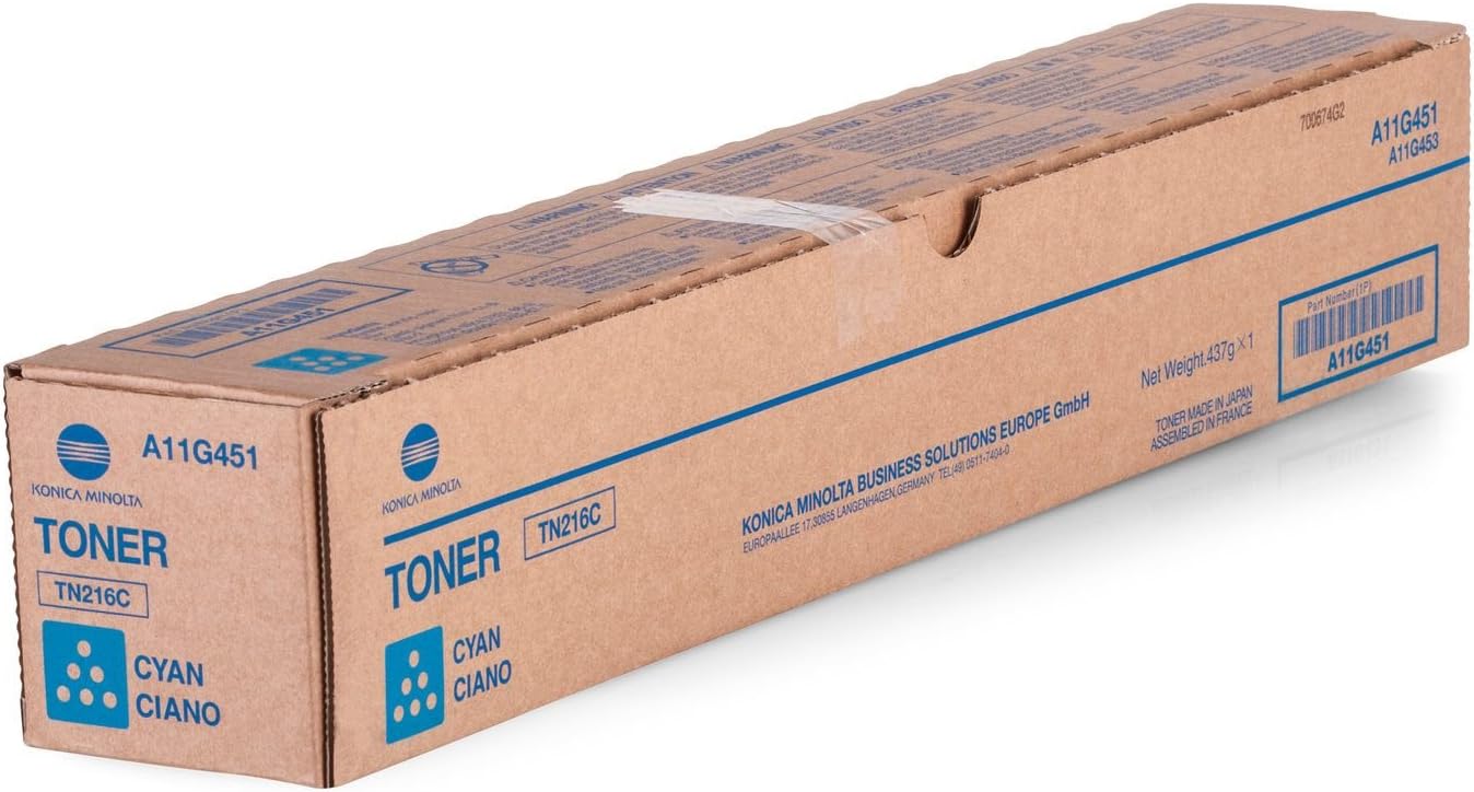 Genuine Konica Minolta TN216C (A11G451) Cyan Toner Cartridge (VAT included)