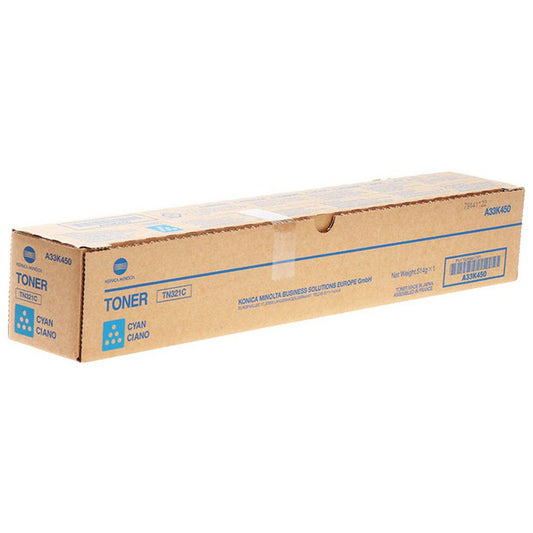 Genuine Konica Minolta TN321C (A33K450) Cyan Toner Cartridge (VAT included)