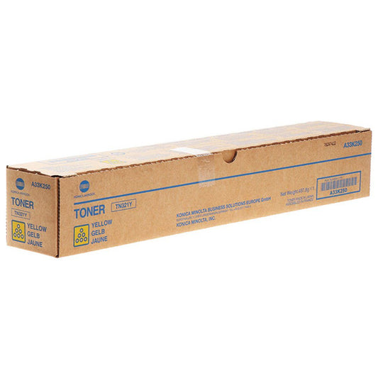 Genuine Konica Minolta TN321Y (A33K250) Yellow Toner Cartridge (VAT included)