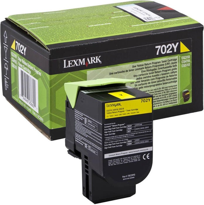 Genuine Lexmark 70C20Y0 (702Y)  Yellow Toner Cartridge (VAT included)