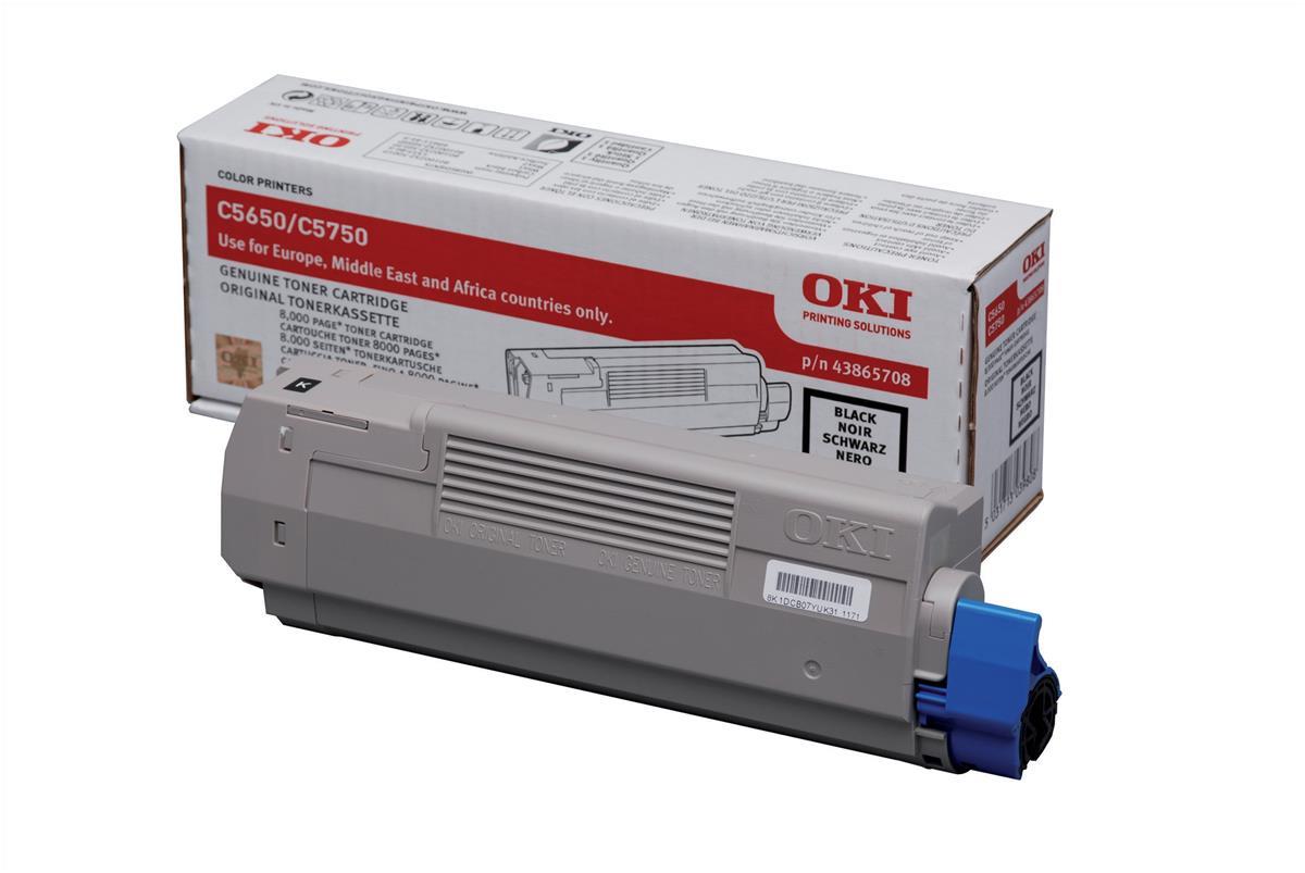 Genuine Oki 43865708 (C5650/C5750) Black Toner Cartridge (VAT included)