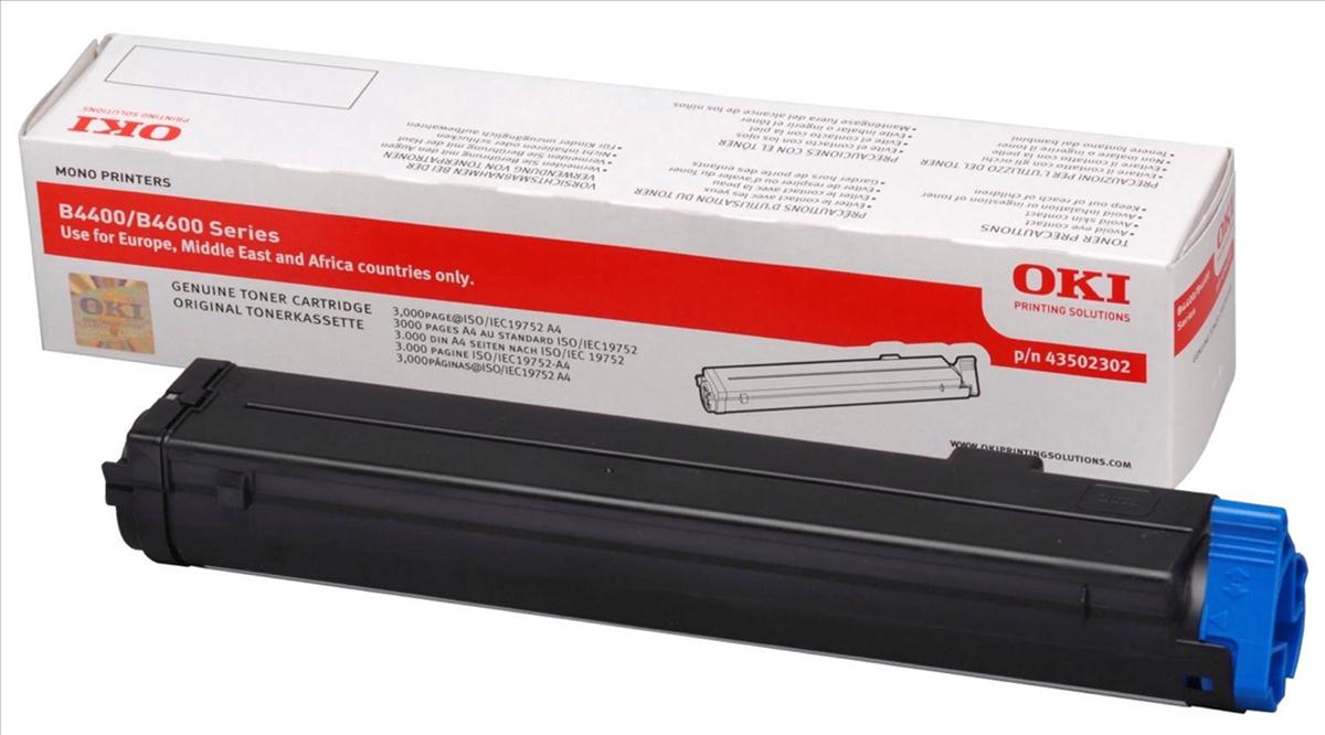 Genuine Oki 43502302 (B4400/B4600) Black Toner Cartridge (VAT included)