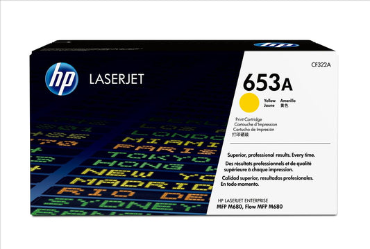 Genuine HP CF322A (653A) Yellow Toner Cartridge