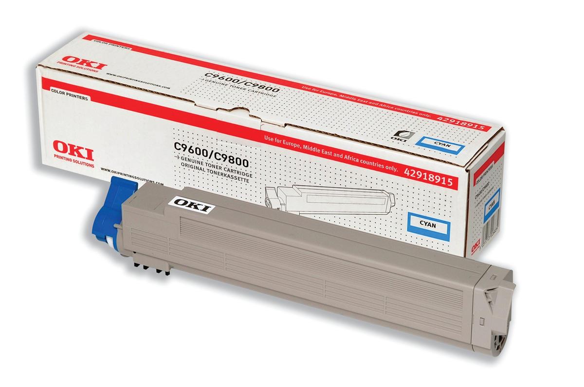 Genuine Oki 42918915 (C9600 C9650 C9800 C9850) Cyan Toner Cartridge (VAT included)