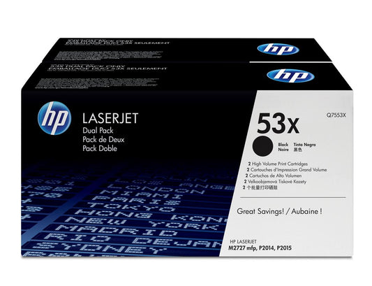 Genuine HP Q7553XD (53X) Black Toner Cartridge (VAT included)