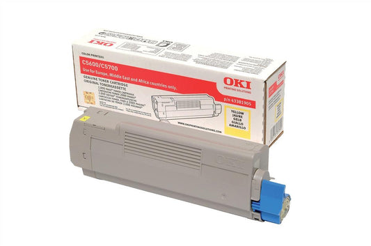 Genuine Oki 43381905 (C5600/C5700) Yellow Toner Cartridge (VAT included)