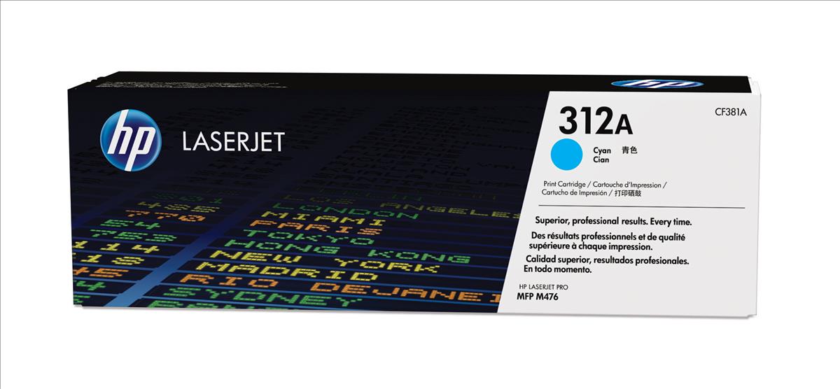 Genuine HP CF381A (312A) Cyan Toner Cartridge