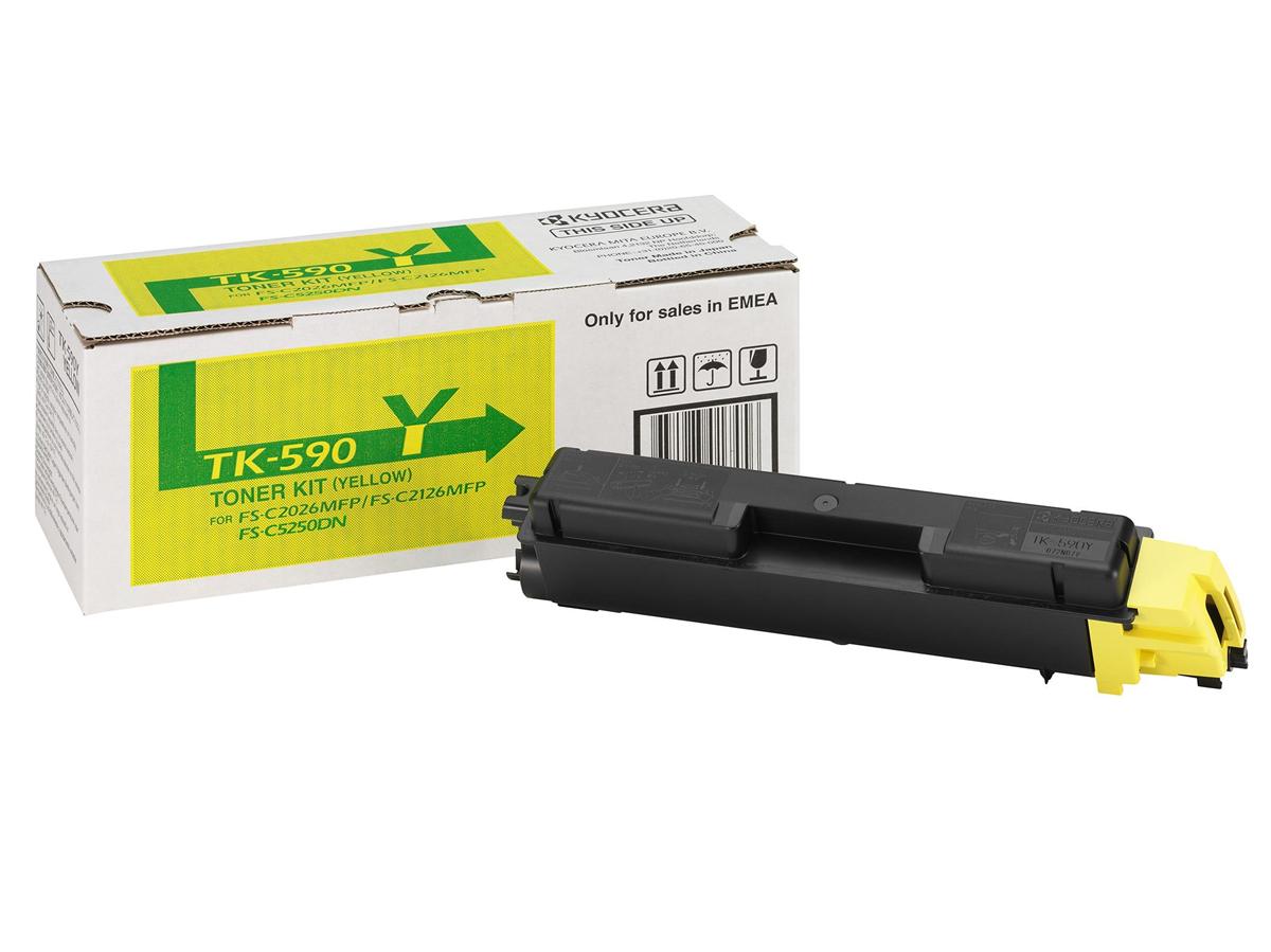 Genuine Kyocera TK-590Y Yellow Toner Cartridge