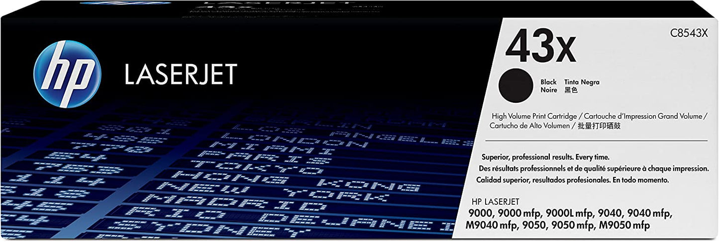 Genuine HP C8543X (43X) Black Toner Cartridge (VAT included)