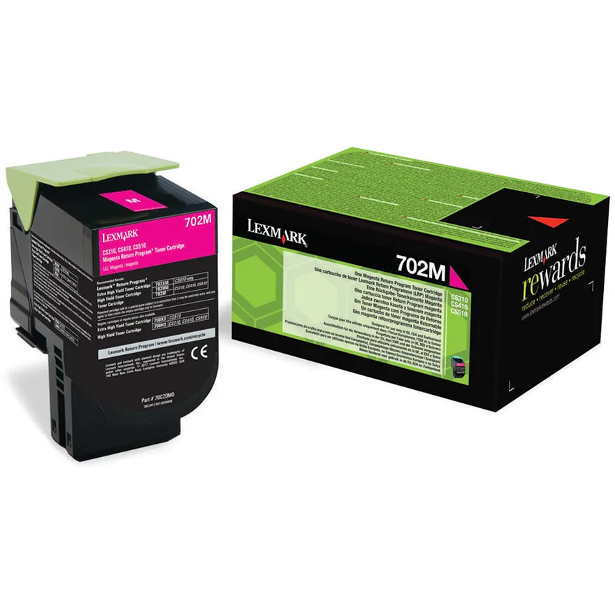 Genuine Lexmark 70C20M0 (702M) Magenta Toner Cartridge (VAT included)