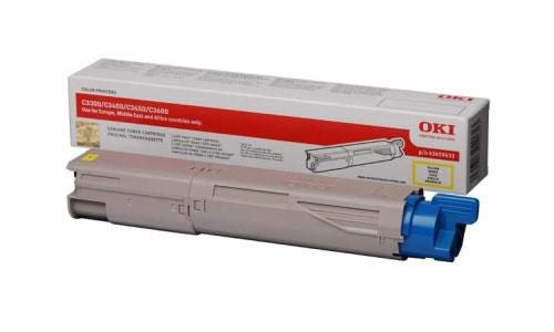 Genuine Oki 43459433 (C3300/C3400/C3450/C3600 ) Yellow Toner Cartridge (VAT included)