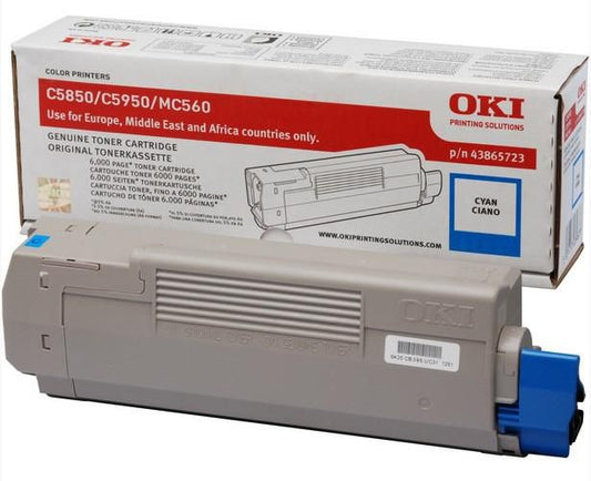 Genuine Oki 43865723 (C5850/C5950/MC560 ) Cyan Toner Cartridge (VAT included)