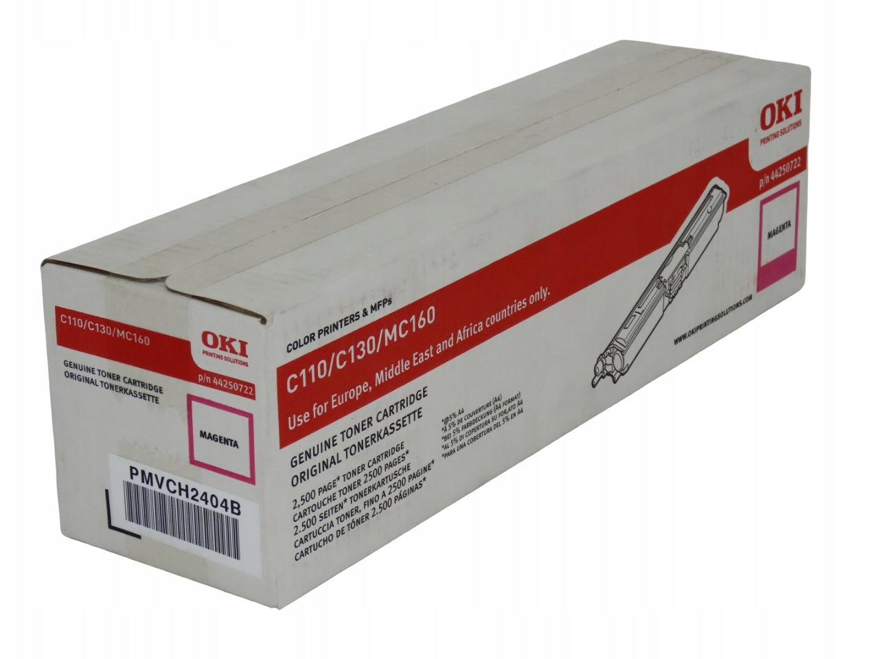 Genuine Oki 44250722 (C110/C130/MC160) Magenta Toner Cartridge (VAT included)