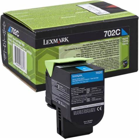 Genuine Lexmark 70C20C0 (702C) Cyan Toner Cartridge (VAT included)