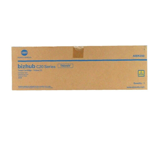 Genuine Konica Minolta TN318Y (A0DK253) Yellow Toner Cartridge (VAT included)