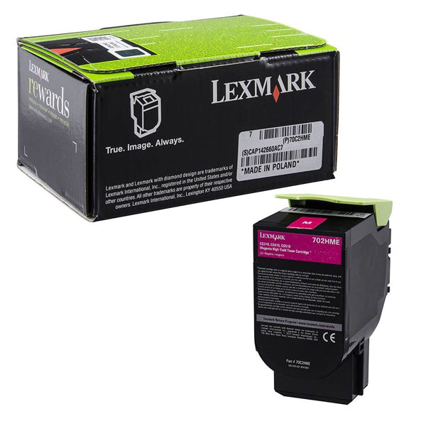 Genuine Lexmark 70C2HME (702HME)  Magenta Toner Cartridge (VAT included)