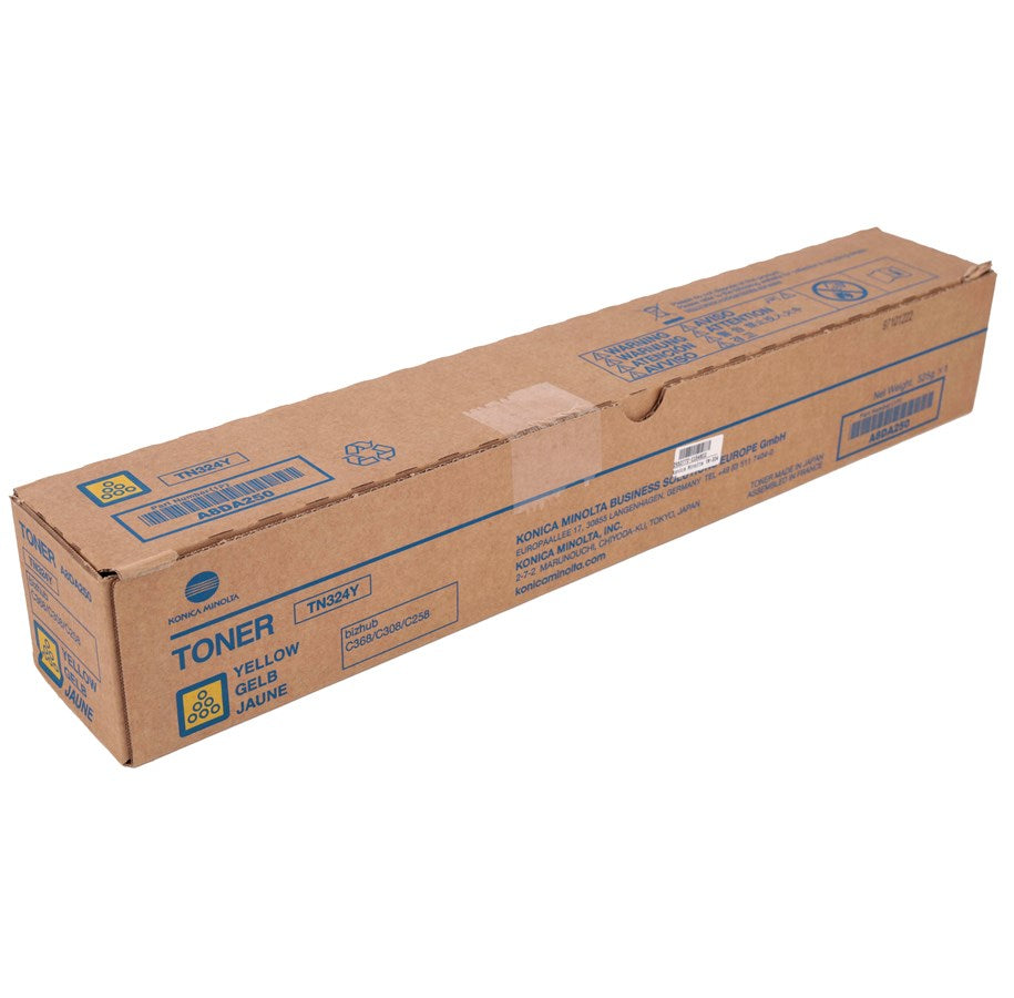 Genuine Konica Minolta TN324Y (A8DA250) Yellow Toner Cartridge (VAT included)