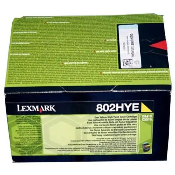 Genuine Lexmark 80C2HYE (802HYE) Yellow Toner Cartridge (VAT included)