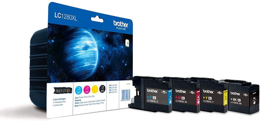 Genuine Brother LC1280XL Value Pack Black/Cyan/Magenta/Yellow Ink Cartridge LC1280XLVALBP